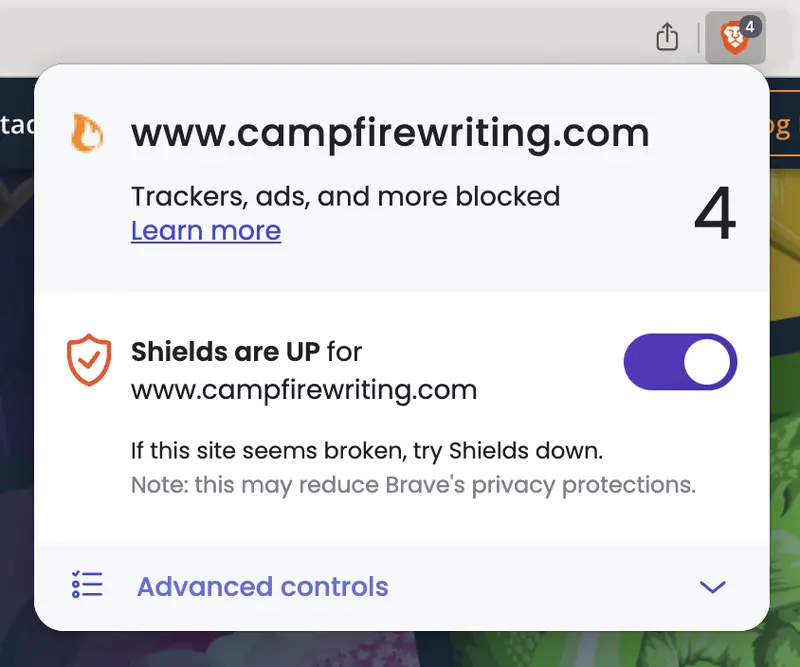 Campfire Writing privacy report