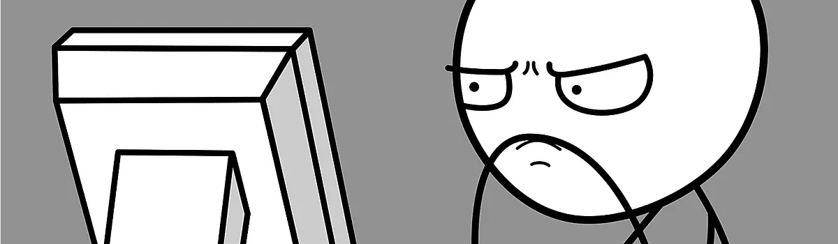 Silent rage at computer